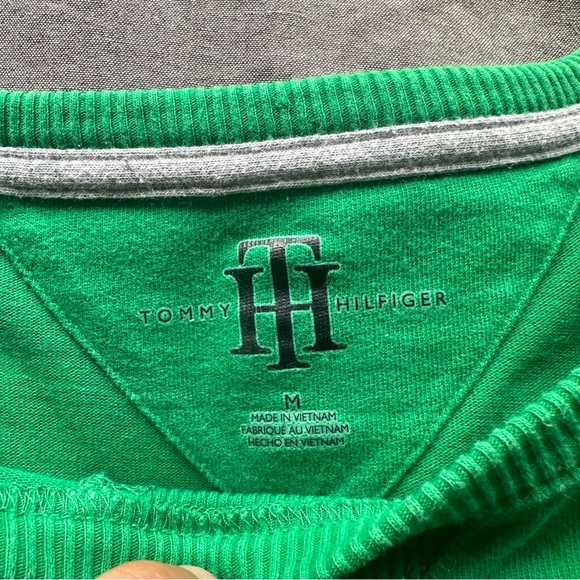 Tommy Hilfiger Men’s Medium Green Long Sleeve Sweater - Picture 4 of 7